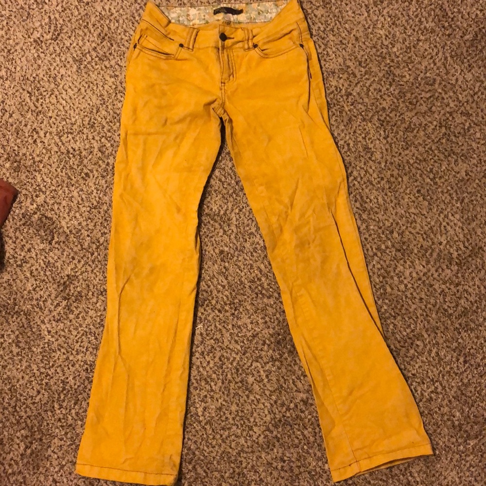 Prana boot cut gold corduroy pants